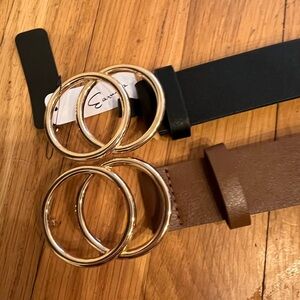 Gold Circle Buckle Belts